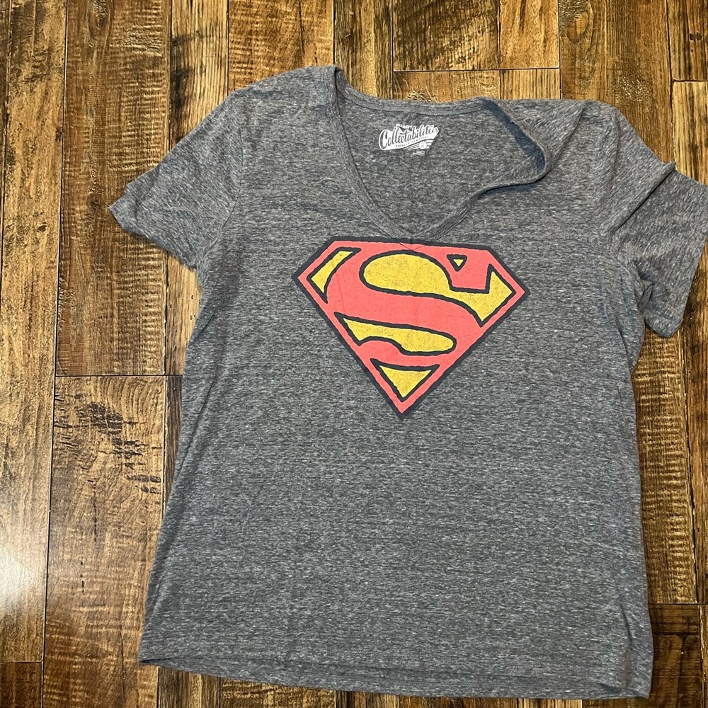 Old Navy Gray Superman Logo Tee